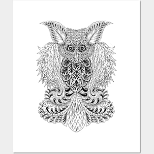 Strigiformes Animal Black Posters and Art